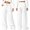 White, variant on Sweatpants Women Solid Color Elastic Waist Wide Straight Leg Lightweight Casual Pants Fall Trousers with Pockets