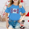 thumbnail image 2 of PMVFHDE T-Shirt à Manches Courtes pour Filles, Col Rond, Coupe Décontractée, Basique, Bleu Ciel, 10-11 Ans, 2 of 4