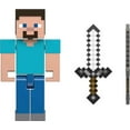 thumbnail image 1 of Minecraft Figurine Steve avec accessoire, 1 of 6