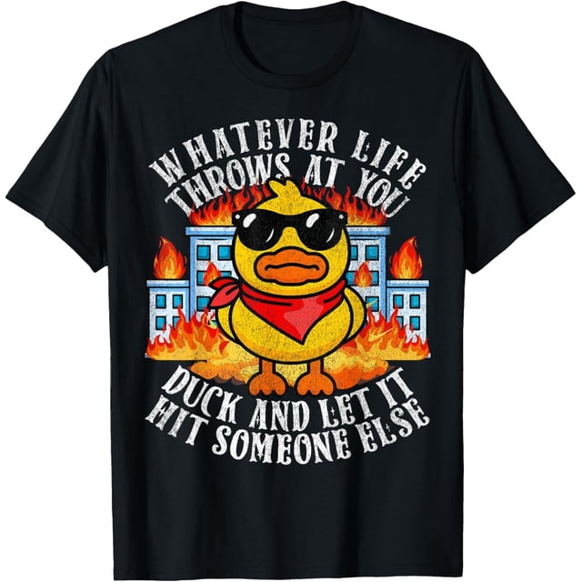 Camiseta sarcástica divertida de pato divertido con cita de broma, humor, pato, meme