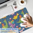 thumbnail image 4 of Long Mouse Pads for Desk,Blue Cartoon Dinosaurs Party Pattern Desk Mats on Top Of Desks, Desk Mouse Pad Extra Large with 3mm Non-Slip Base and Stitched Edge for Gaming,Office,Work,Home 31.5"x11.8", 4 of 6