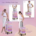 thumbnail image 2 of Estuche de maquillaje Yueieoun Rolling Train 4 en 1 con ruedas, 2 of 7