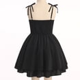 thumbnail image 2 of IBTOM CASTLE Teen Girls Floral Spaghetti Strap Sundress Party Dress | Adjustable Bow V Neck Ruffle Summer Dress, Tween Girls Graduation Dance Dress,Teens Birthday Holiday Dresses Black, 2 of 7