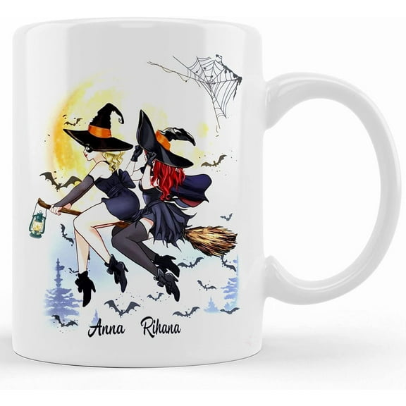 In A World Full Of Princess Be A Witch Witch Halloween Mug Gift For Bestie Sisters Unique Gift, Custom Text Coffeea, Ceramic Novelty Coffee Mug, Tea Cup, Gift P