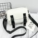 thumbnail image 1 of Bolso bandolera de nailon con letras, Bolso mensajero informal, riñonera de viaje (blanco), 1 of 8