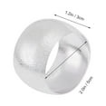 thumbnail image 3 of 6 Pcs Decorative Napkin Ring Handmade Round Shape Metal Napkin Holder Wedding Party Dinner Table Decor (Silver), 3 of 8