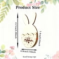 thumbnail image 3 of Wooden Easter Bunny Decoration, Rabbit Shaped Ornament with Pocket That Can Hold Gifts, Rustic Table Centerpiece for Spring Parties, Weddings, and Holiday Gatherings, 3 of 7
