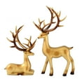 thumbnail image 5 of Christmas Resin Sitting Standing Deer Statue Reindeer Figurines Deer Decorations for Home Decor Statue Small Reindeer Sculpture for Living Room, Wine Cabinet, Display Stand, Bedroom, Office Desktop, 5 of 5