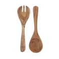 thumbnail image 2 of Gibson Home Sandhurst 3-Piece Acacia Wood Salad Bowl Set – 12-Inch Scalloped Serving Bowl with Wooden Salad Servers, 2 of 13