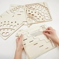 thumbnail image 3 of 1Pc 5-Layer 24-Hole Triangle Wooden Paint Rack Pigment Organizer Holder for Paint Tool Storage Antique White 19x27.5x17cm Inner Diameter: 0.6cm~2.6cm, 3 of 7