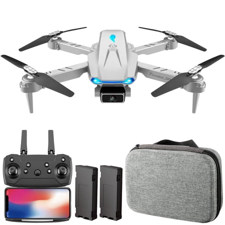 Htovila S89 RC Drone with Camera 4K Wifi FPV Dual Camera Drone Mini Folding Quadcopter Toy for Adults Kids with Gravity Sensor Control Headless Mode Gesture Photo Video Function