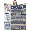 thumbnail image 1 of LHSHID Gifts for Dad Dad Gift Birthday Gift for Dad Dad Gifts from Daughter/Son Best Dad Ever Gifts Gift for Dad Who Wants Nothing Gifts for Elderly Dad Blanket 30"x40", 1 of 7