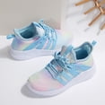 thumbnail image 4 of GYMEPIC Girls Gradient Fashion Sneakers Breathable Lightweight Lace-up Running Walking Shoes for Toddler, 4 of 7