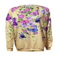 thumbnail image 2 of QJUHUNG Sweat-Shirt Décontracté à Manches Longues Papillon Imprimé Graphique Léger Pull-Over Manches Longues Chemises, 2 of 4