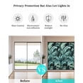 thumbnail image 4 of Window Privacy Film Summer Plant Stained Glass Window Film Decorative Sun Block Window Cover Green Tropical Palm Leaves Nature Retro Window Clings Static Adhesive Sticker for Bathroom 23.6"x59", 4 of 7