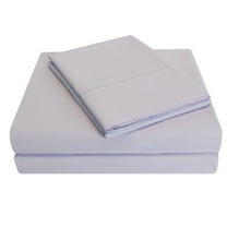 Superior Tierney Cotton Percale Deep Pocket Sheet Set, Full, Lilac