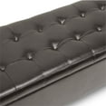 thumbnail image 4 of Baxton Studio Roanoke Contemporary Dark Brown Ottoman, 4 of 5