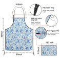thumbnail image 3 of Pioneer Flower Floral Print Pattern Apron-Garden Aprons for Women with Pockets-Cotton Linen Waterproof Kitchen Cooking Gardening Aprons Adjustable for Kitchen,Cooking,BBQ and Salon 33x27 Inch, 3 of 7