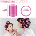 thumbnail image 2 of Langgg 24X Rouleau à Cheveux Auto-Grip Airbag Curler Coiffure Volume Autocollant Finition Fine Commodité Professionnelle 3,6 Cm Rose Rouge, 2 of 9
