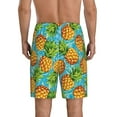 thumbnail image 3 of Kdxio Pineapple Print Mens Sleep Shorts Bottoms Soft Comfy Pajama Wear Pants with Drawstring Pockets, 3 of 7