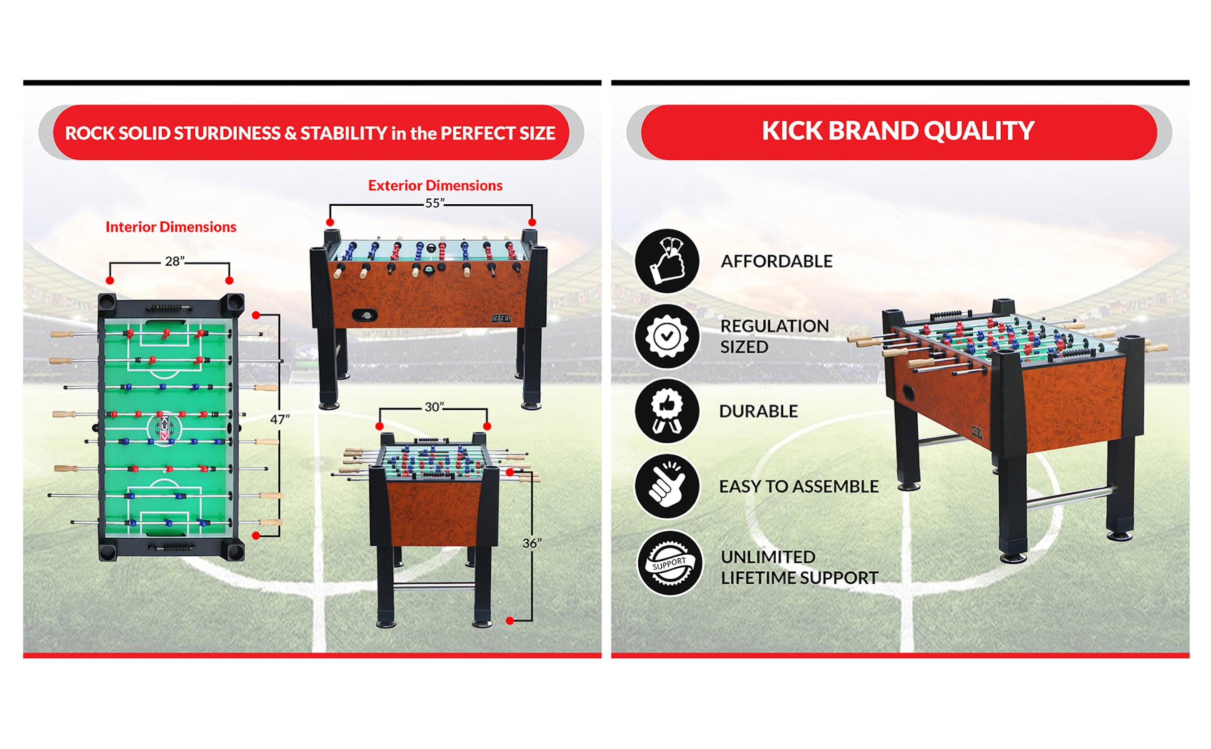 KICK Emperor 55" Foosball Table