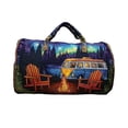 thumbnail image 2 of Quilted Hippie Travel Bag with Handheld Shoulder Strap - Large Capacity Bohemian Travel Fitness Bag, Suitable for Dance, Yoga, Exercise, Festivals, and Overnight Travel, Art Patch Craft Handbag, 2 of 7
