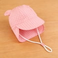 thumbnail image 5 of ROHUUQUE Kids Sun Hats UV Protection Wide Brim Boonie Hat Breathable Mesh Foldable Neck Flap Hat for Outdoor Pink, 5 of 7