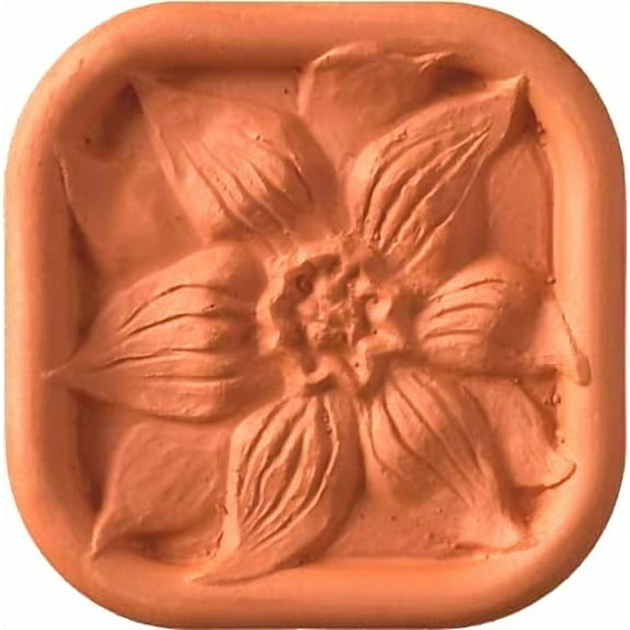 JBK Pottery Brown Sugar Saver - Softens Hard Brown Sugar / Keeps it Soft, Made in USA - Clematis Flower