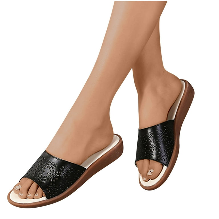 Kmdttou Shoes for Women Hollow Out Slippers Casual Home Sandals