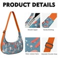 thumbnail image 2 of Women’s Crossbody Handbag – Water-Resistant Lightweight Purse with Colorful Japanese-Style Octopus and Nautical Marine Life Design, Watercolor Ocean Creatures Pattern, Spacious Durable Travel Bag, 2 of 5