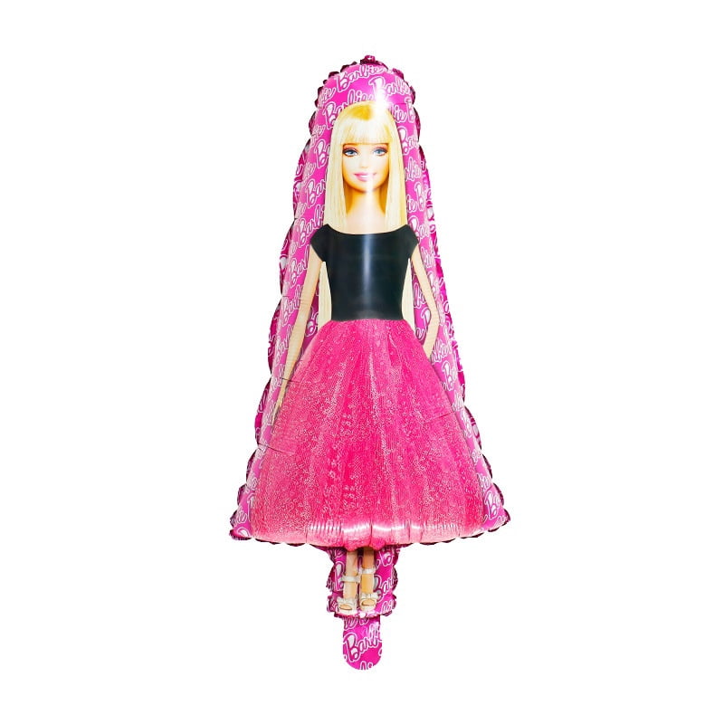 Barbie Muñeca Forma De Dibujos Animados Película De Aluminio Globo ...
