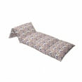 thumbnail image 4 of Floral Floor Pillow Lounger Cover, Vintage Colorful Flowers and Curls on White Background Romantic Spring Pattern Print, Nap Mat Printed Fabric Case for 5 Pillows, 88" x 27", Multicolor, by Ambesonne, 4 of 5