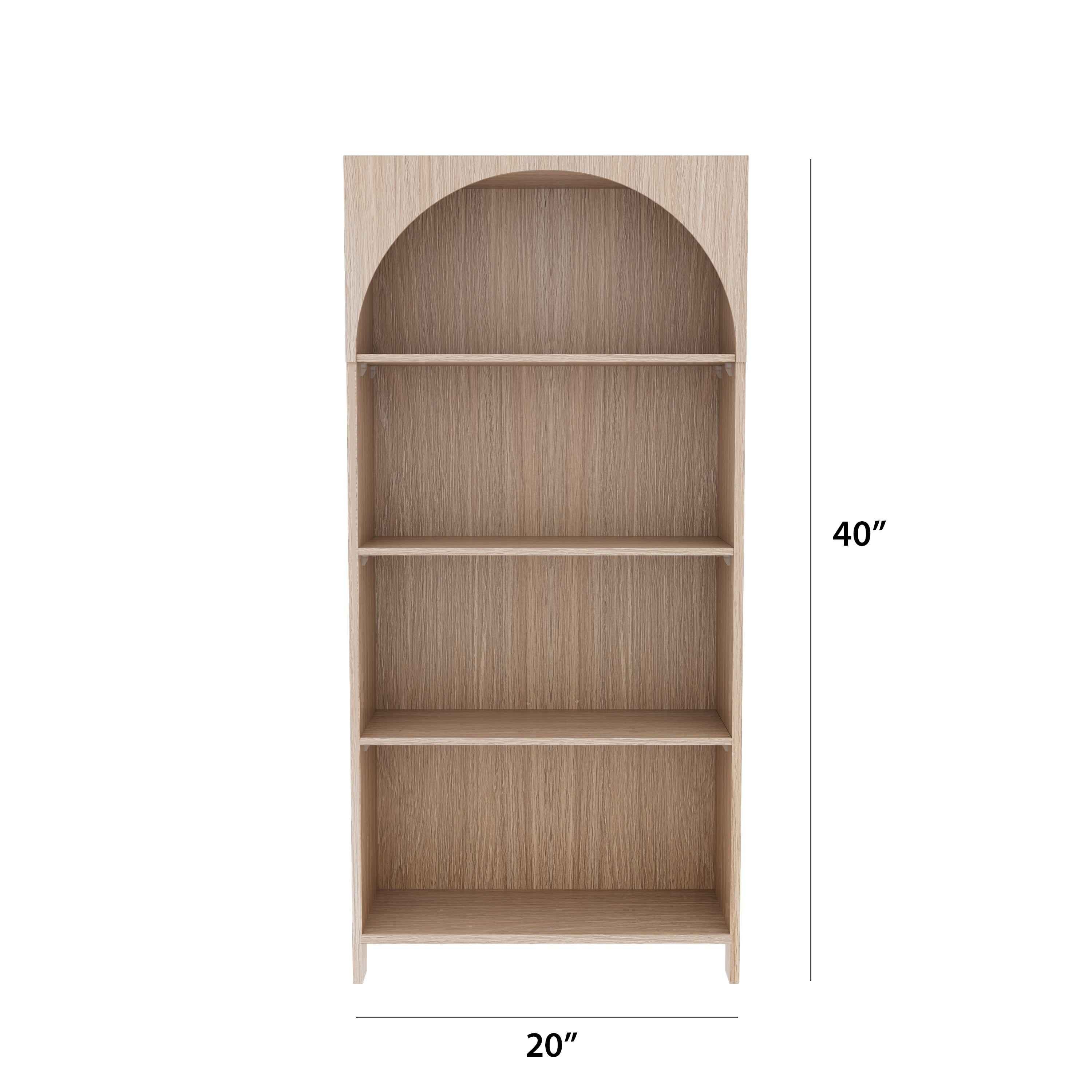 House of Happy Arched Bookshelf, Natural