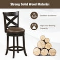 thumbnail image 5 of Resenkos 26 Inch Swivel Bar Stool with Curved Backrest PU Leather Seat and Footrest-26 inches, Bar Height Stools, Bar Stools for Kitchen Island for Kitchen, Dining Room, 5 of 6