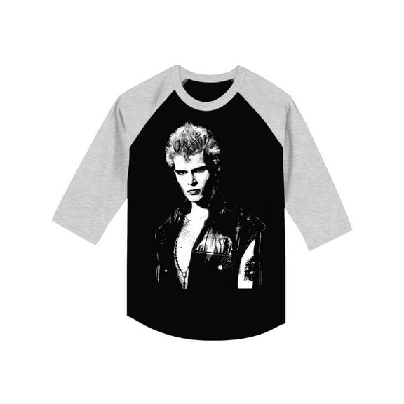 Billy Idol Vintage Black Adult Sleeve Raglan Baseball T-Shirt