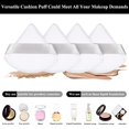 thumbnail image 2 of Dicasser 17 Pcs Cosmetic Powder Puff, 2.76 Inch Portable Soft Face Sponge Triangular Velvet Velvet Powder Puff with Ribbon Band for Loose Powder Makeup Tool, 2 of 10