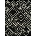 thumbnail image 1 of Safavieh Belize Shag 2'3" X 9' Power Loomed Rug in Charcoal and Ivory, 1 of 3