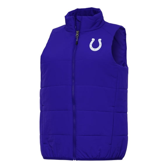 Women's Antigua Royal Indianapolis Colts Experience Full-Zip Vest