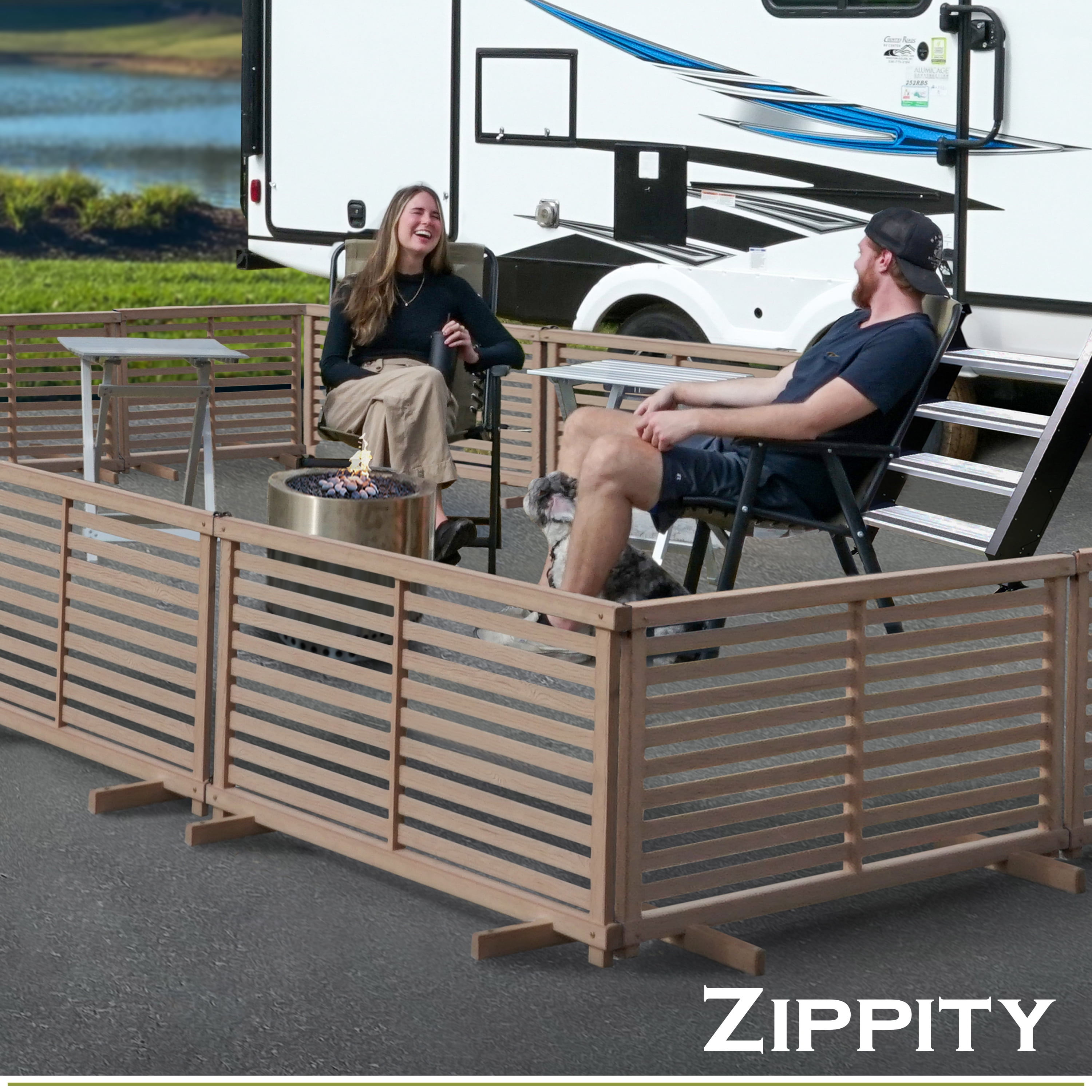 22in H x 44in W (2 Panels) Freestanding Zippity Portable Puppy