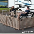 thumbnail image 2 of 22in H x 44in W (2 Panels) Freestanding Zippity Portable Puppy Fence Kit, Cedar Color Dog Puppy Playpen, Dog Fence Outdoor for Yard, Vinyl Picket Outdoor Dog Fence, Dog Play Pen Indoors, ZP19072, 2 of 8