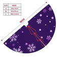 thumbnail image 3 of Lsque Crystal Purple Snowflake Print Christmas Tree Skirt, Tree Skirt with Ties or Velcro, Perfect for Holiday Decorations, Halloween, and New Year-30", 3 of 7