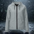 thumbnail image 6 of Frostluinai 5-16Y Kids Hooded Rain Jacket Waterproof Windbreaker Long Sleeve Full Zip with Pockets Drawstring Hem Outdoor Coat, 6 of 10