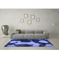 thumbnail image 3 of Ahgly Company Indoor Round Abstract Blue Modern Area Rugs, 4' Round, 3 of 4