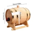 thumbnail image 3 of 1 Liter Oak Barrel with Stand Wooden Barrel Vintage Tequila Rum Dispenser Making Barrels for Home Table Display Decoration Entertaining (1Liters), 3 of 3