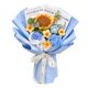 thumbnail image 5 of Flores de punto, flores artificiales para tejer, regalo para el Día de la Madre y el Día del Maestro. Azul, 5 of 9