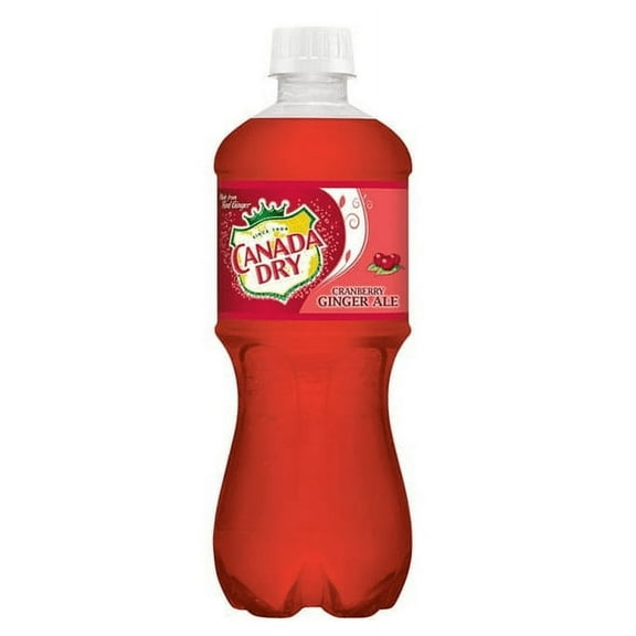 Canada Dry Fruit Cranberry Ginger Ale, 20 oz, Pack of 12