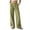 Green2, variant on Women’s Linen-Look Straight Leg Pants, Loose Fit Casual Trousers with Pockets, Solid Color Daily Wear Coffee2 XXL