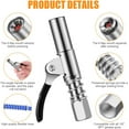 thumbnail image 3 of Lock-Type High Pressure Grease Gun Coupler, Single Handle Grease Filling Head Self-locking Grease Mouth Compatible with All Grease Guns, 3 of 5
