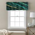 thumbnail image 3 of Retro Marble Texture Valance Curtain Watercolor Green Lines Art Window Valances Rod Pocket Short Curtains Window Treatments for Kitchen Bedroom Bathroom Laundry 60" x 18", 3 of 9