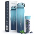 thumbnail image 1 of Infusion Pro Botella De Agua Con Infusor De Frutas De 32 Oz Con Marcador De Tiempo, Tapa Con Cierre Abatible, Funda Aislada Y Libro Electrónico De Agua De Infusión De Frutas Con 50 Recetas: A Prueba D, 1 of 1